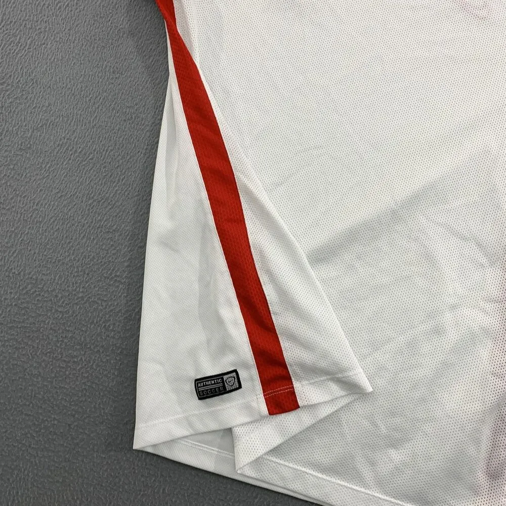 United States Soccer Shirt Womens Medium White Red Blue Nike Dri Fit Training - Picture 12 of 12